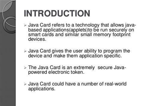 smart card programming using java|An Introduction to Java Card Technology .